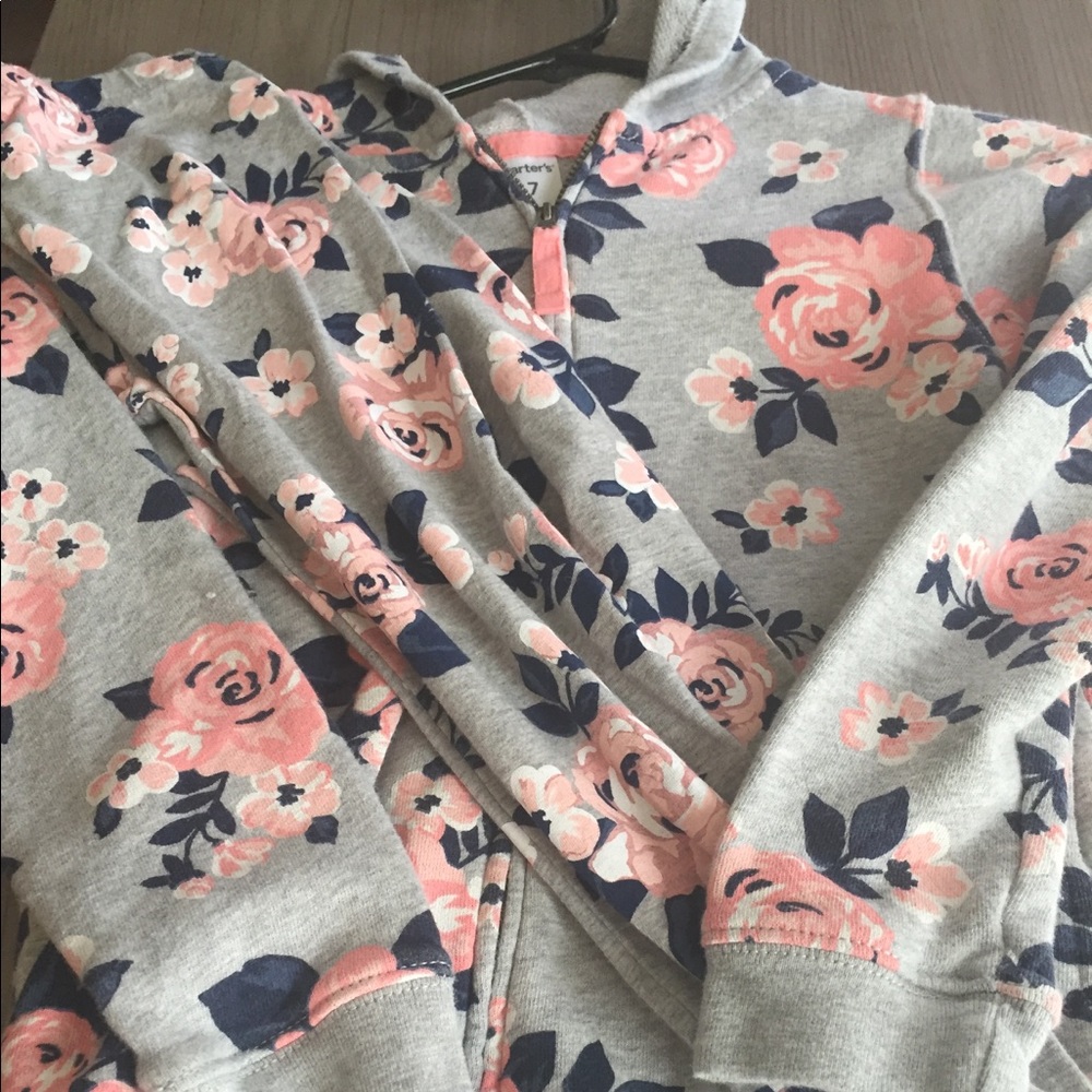 Floral jacket+pants girls size 7 Carters.